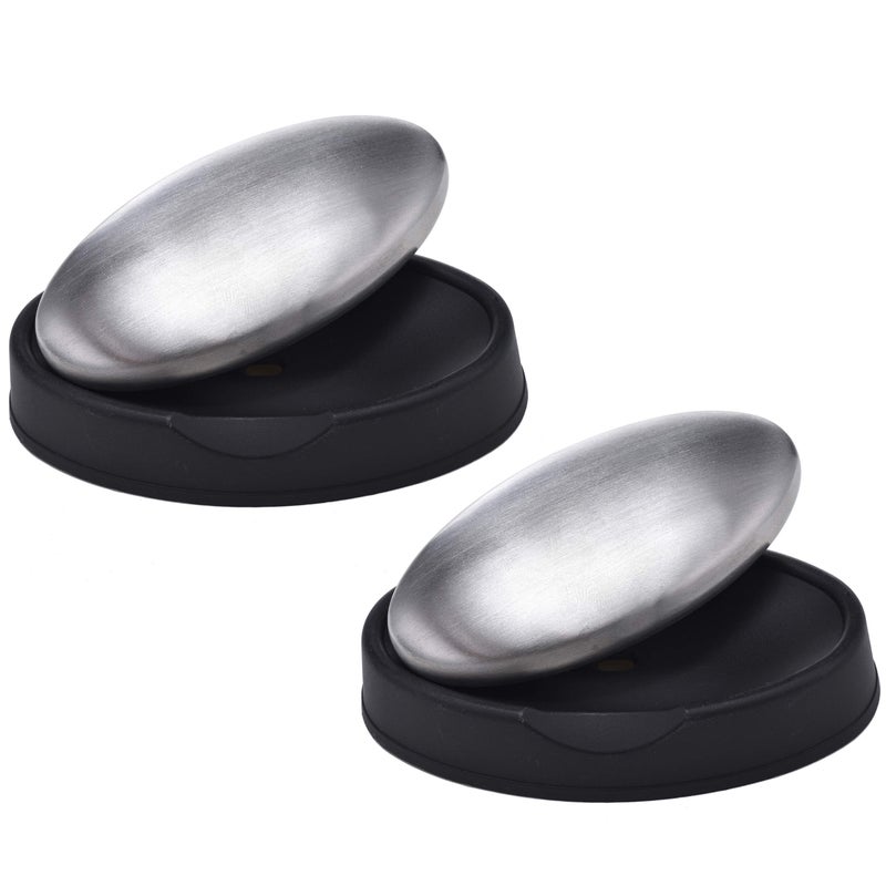 DOMG 2 Pack Stainless Steel Soap Bar Magic Soap Odor Remover, Eliminating Smells like Onion Fish Garlic - Image 1